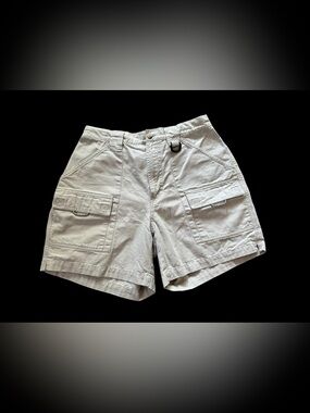 Columbia PFG Womens Large Fishing Shorts Omni Shade Beige Khaki Cargo Outdoor